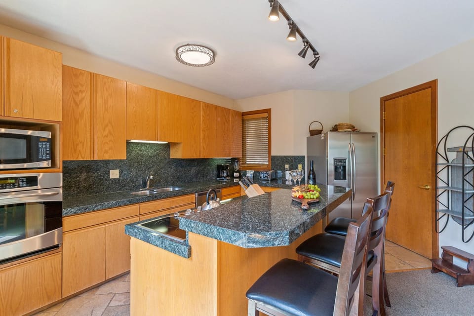 Indoors, Kitchen, Microwave, Oven, Refrigerator
