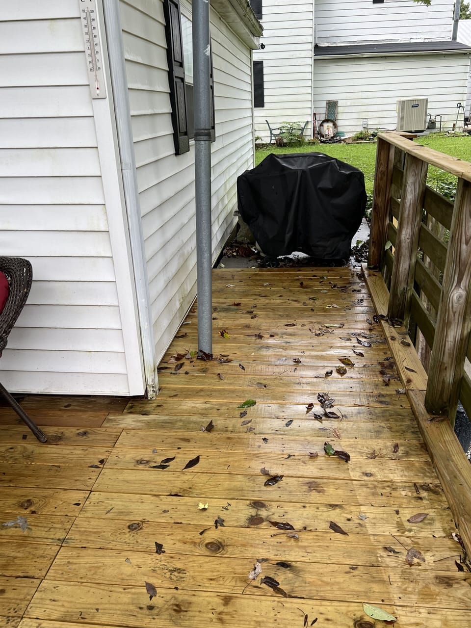 Grill on the back porch