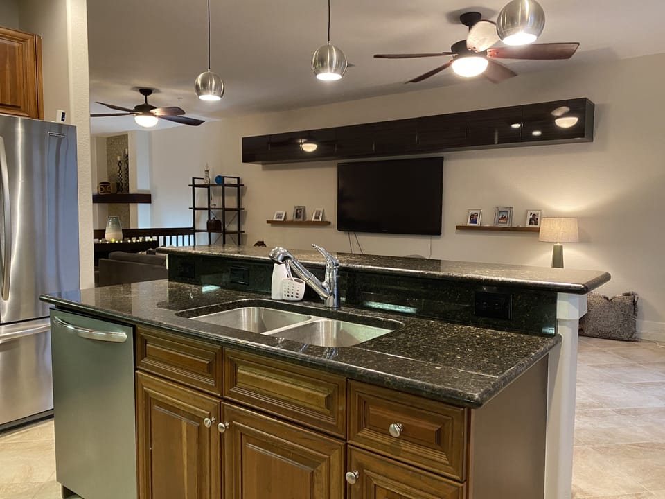 Kitchen and Upper Living Room