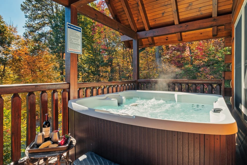 Enjoy relaxing in the hot tub