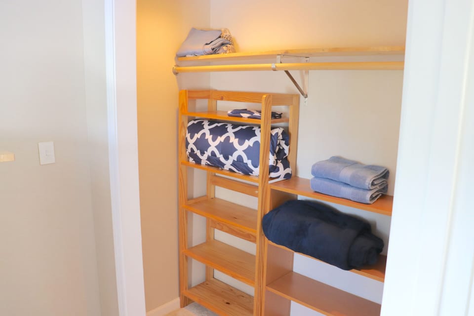 Large walk-in closet in the master bedroom.