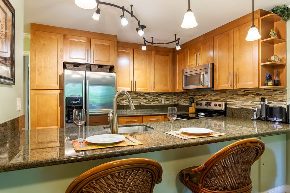 Fully stocked kitchen