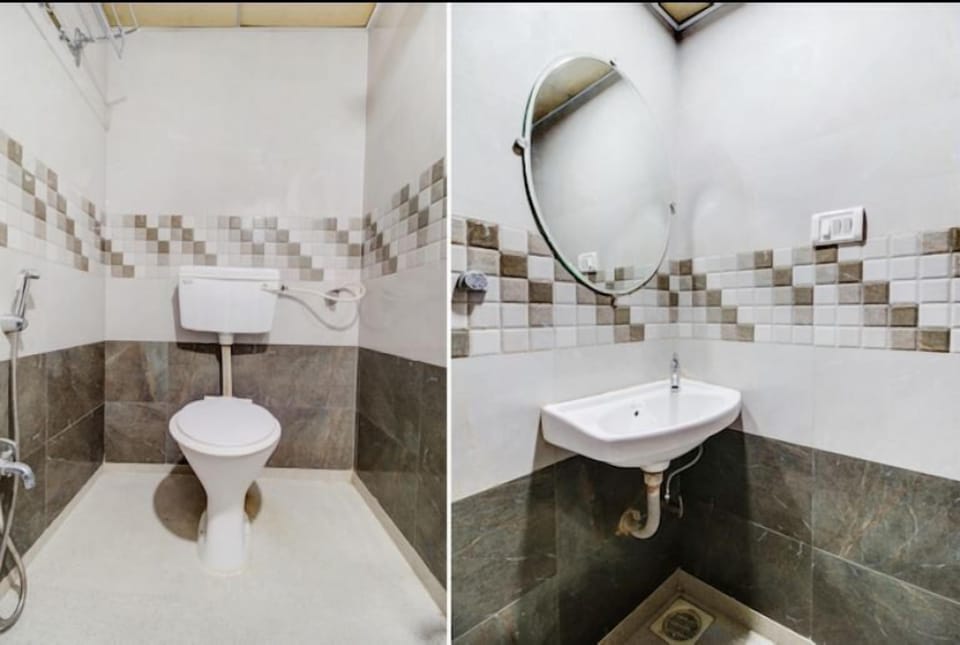 Shower, rainfall showerhead, towels, soap