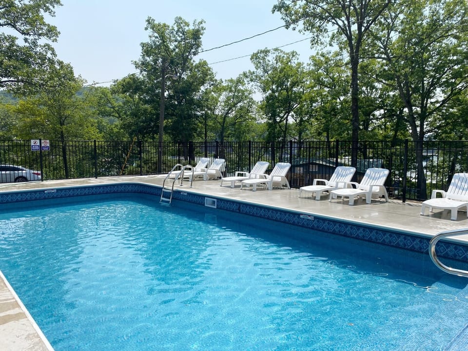 Relax poolside, after a day on the lake@