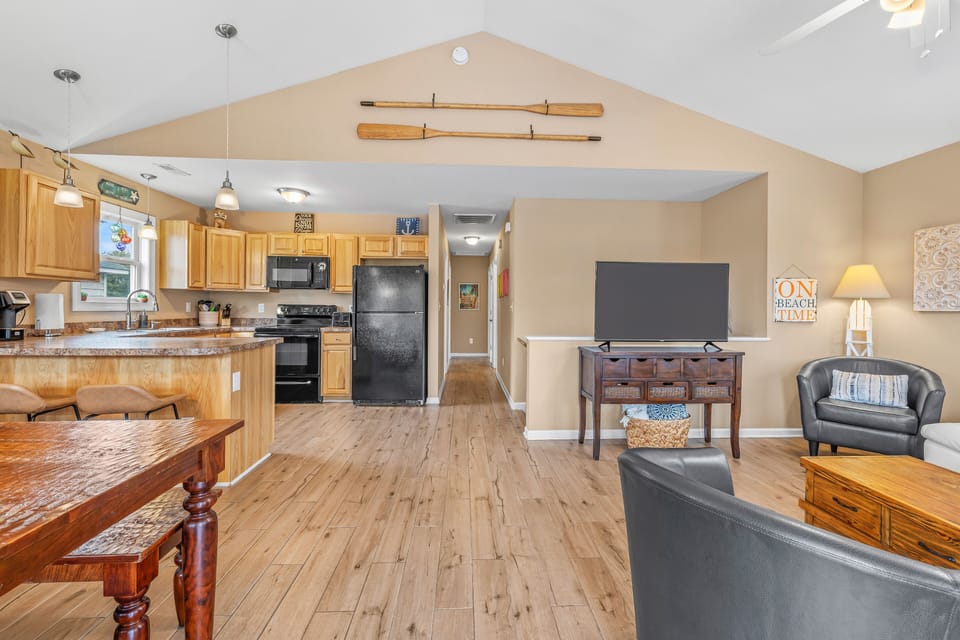 Open concept space great for quality time with family and friends
