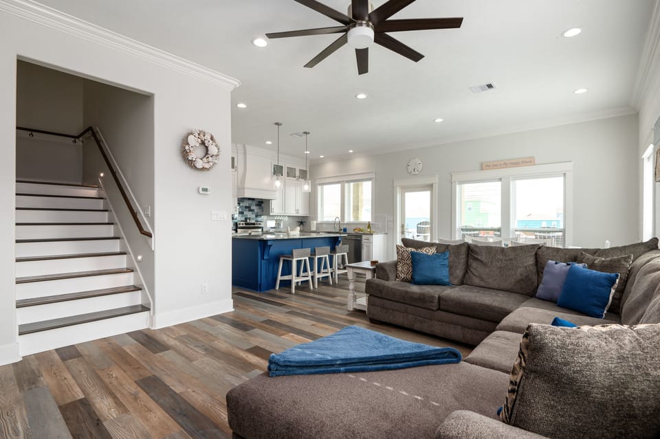 Family Time - Living/Family Room with 70” HD TV.
