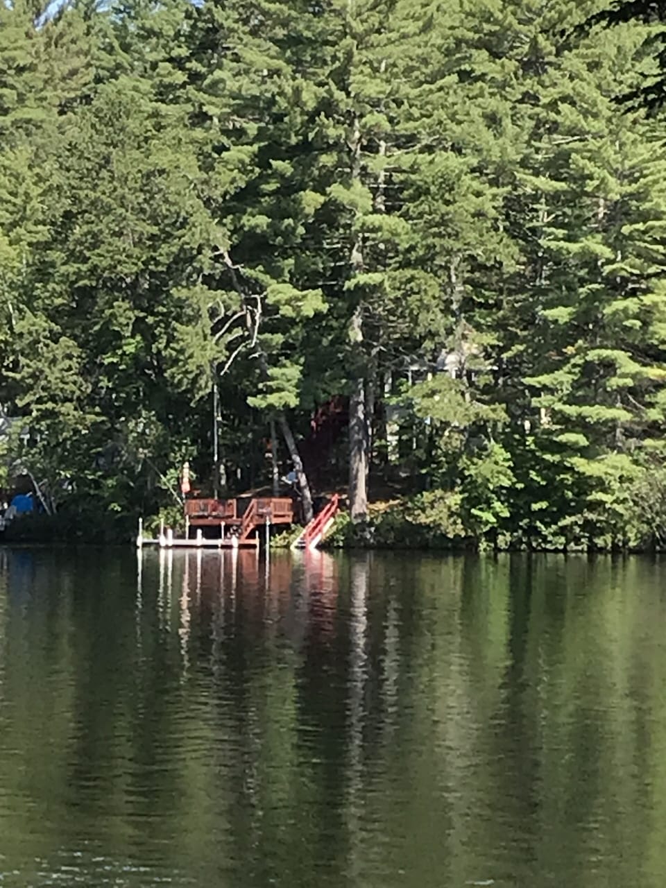 View of the dock from across the cove