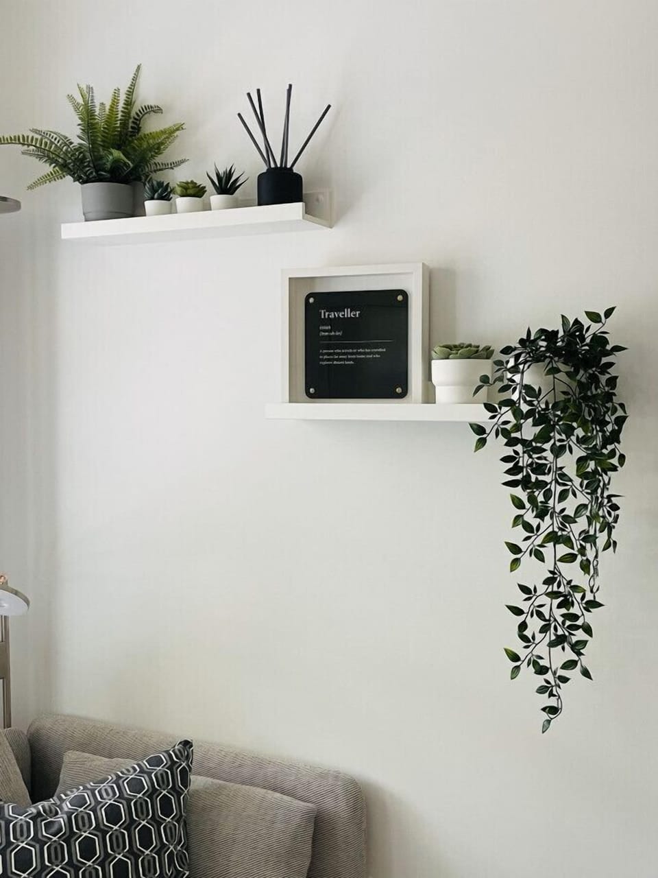 Curated design: Modern statement pieces add a pop of color and personality to the living space