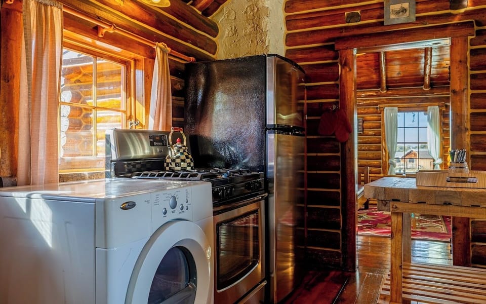 Preparing meals is a pleasure in the light filled kitchen.