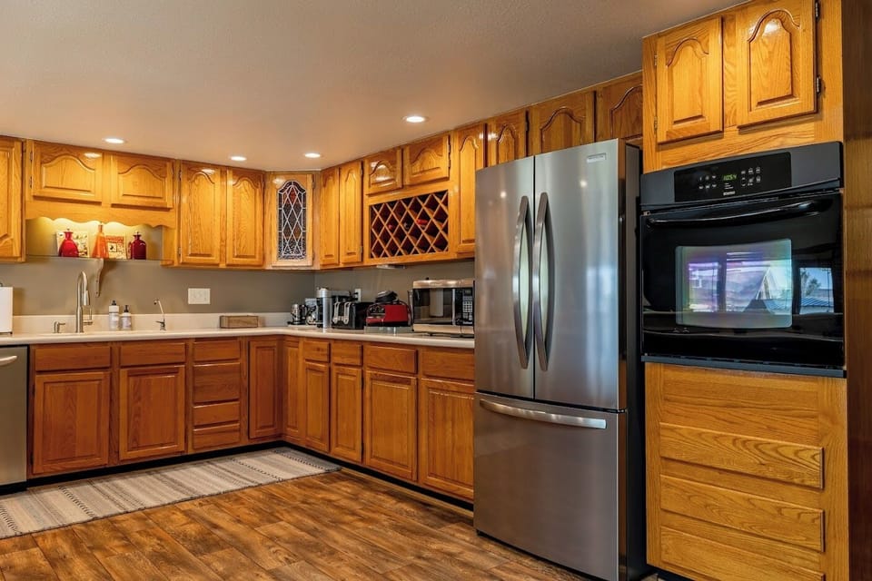 Large kitchen with modern appliances