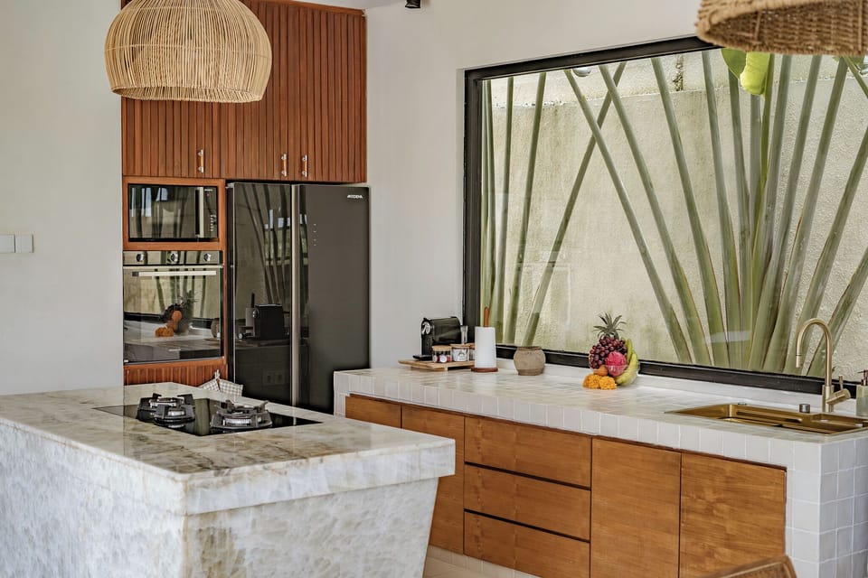 Villa | Private kitchenette | Fridge, microwave, oven, stovetop