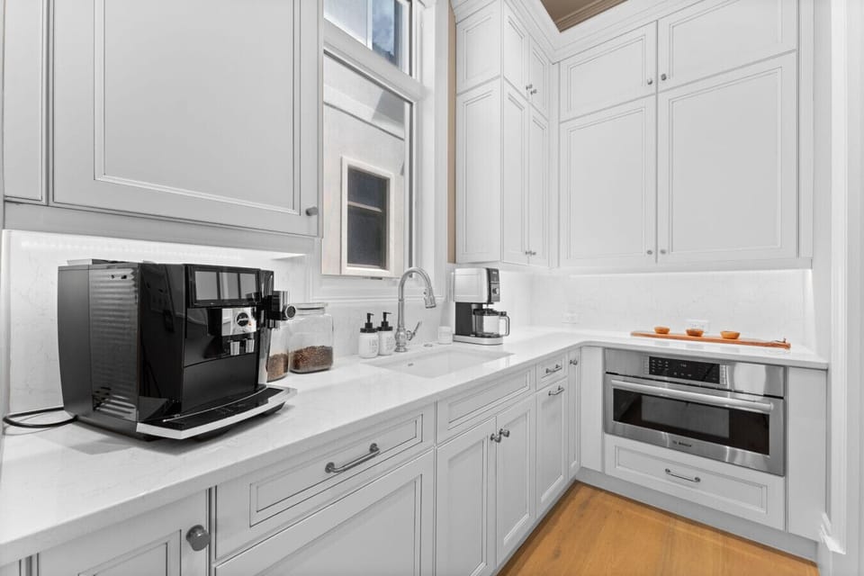 Start your mornings with fresh coffee in your private prep space.