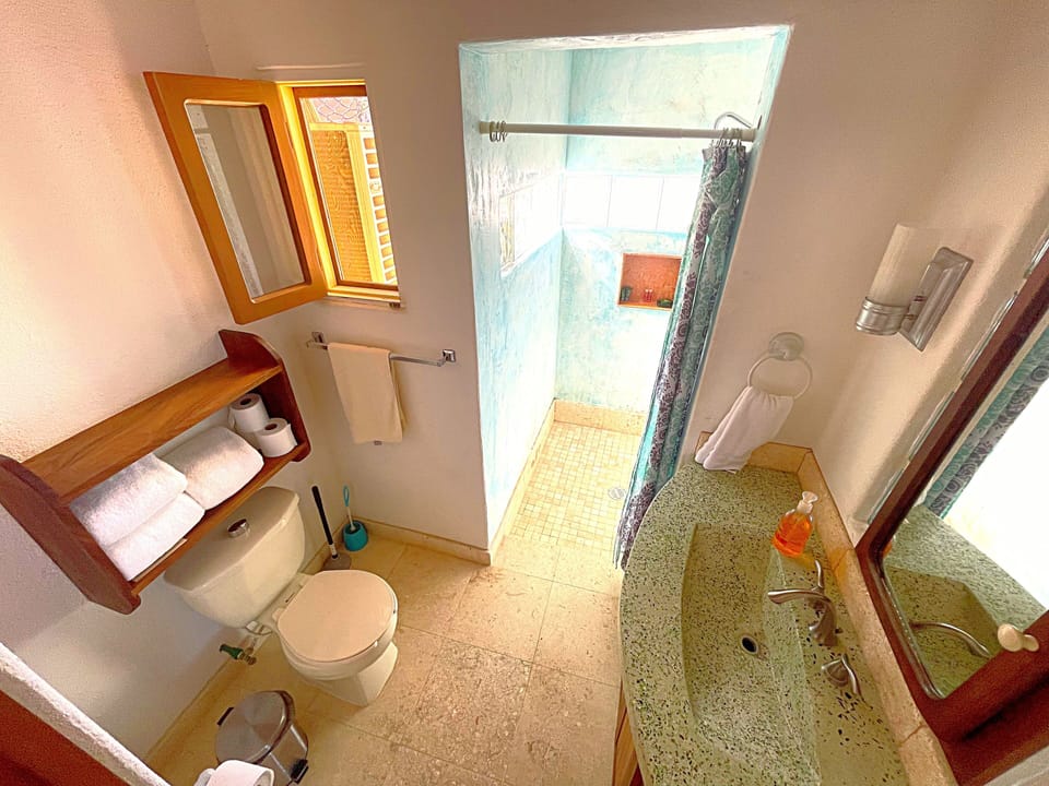 Deluxe Room, 2 Bedrooms, Patio, Ocean View | Bathroom | Shower, rainfall showerhead, towels, soap
