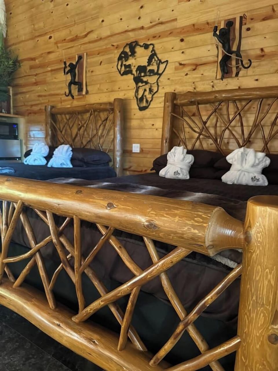 Safari Themed Cabana with 2 Queen Beds
