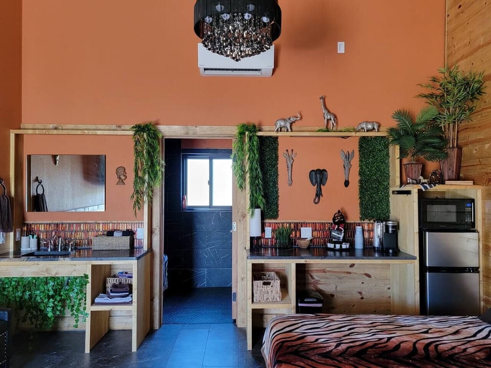 Coffee Bar, Mini Fridge & Microwave