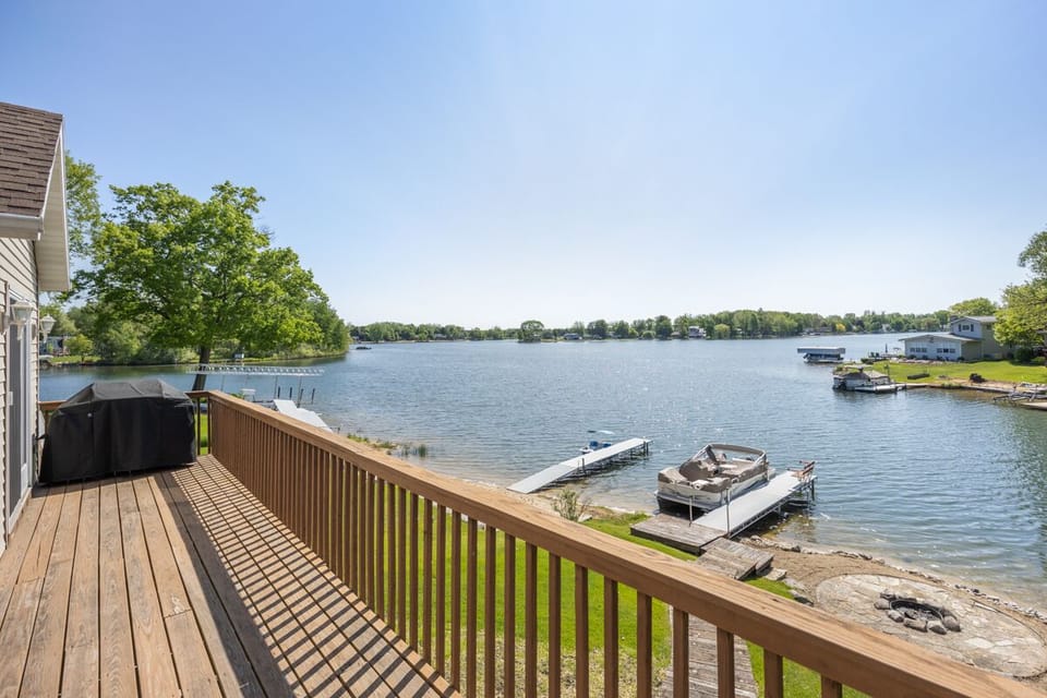 Lake view from deck.  If you choose to rent a boat you can keep it on site. 