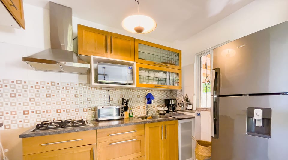 Fully stocked kitchen
