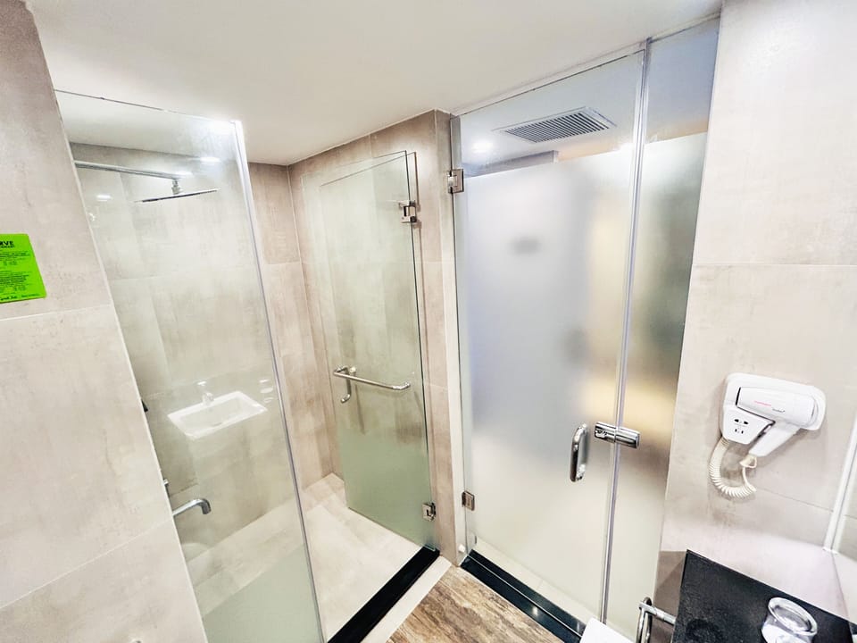 Free toiletries, hair dryer, slippers, bidet