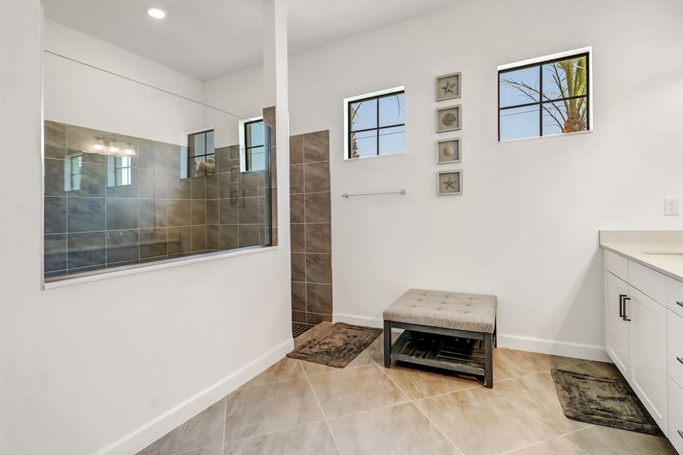 Master Bathroom with extra large Shower