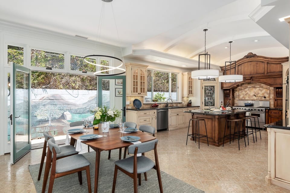 Dining area and kitchen