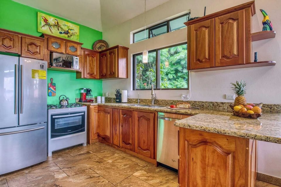 Fully equipped kitchen for ease of meal preparation.