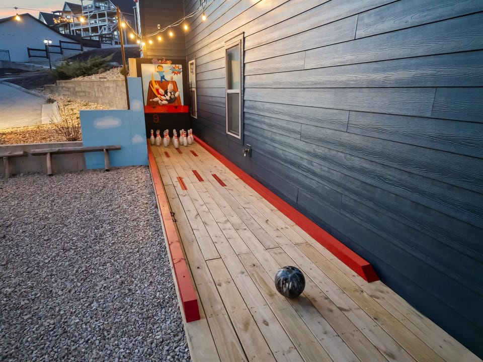 Your own private outdoor bowling alley