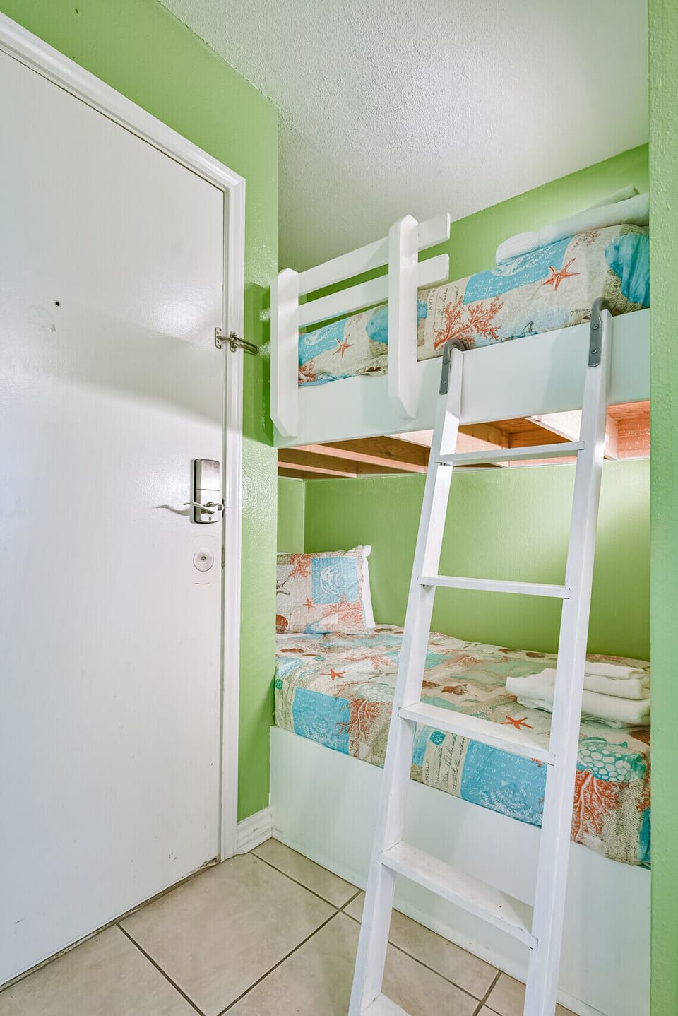 Bunks are located in the hall with lighting for the young ones or adults alike