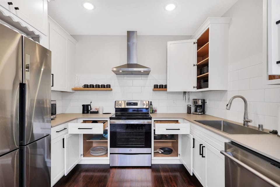 Fully equipped kitchen with everything you need to craft a meal
