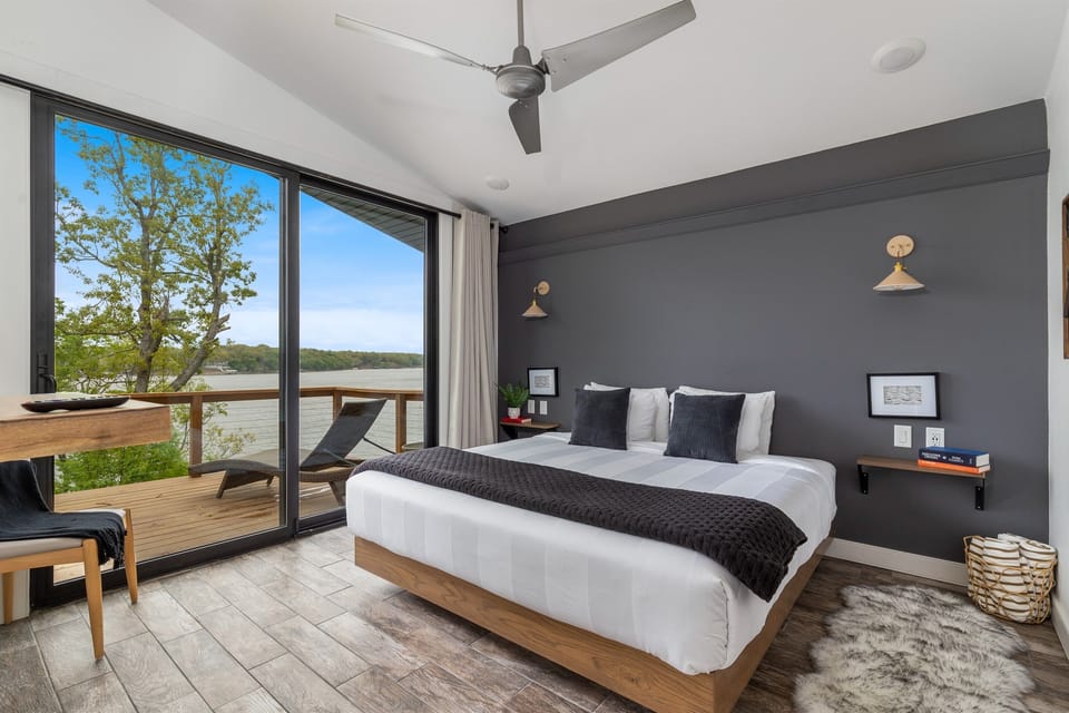 Lounge in the inviting king bed