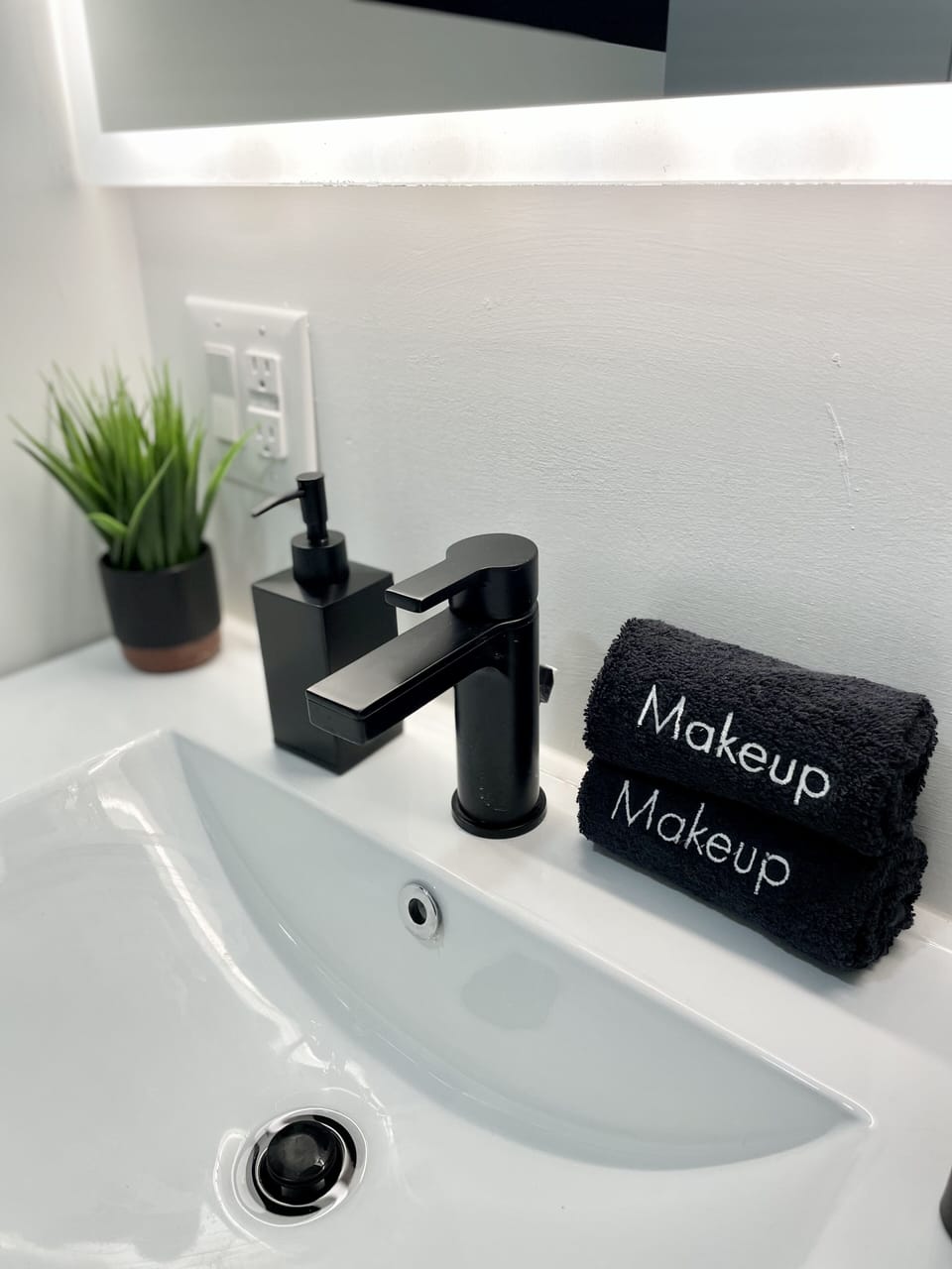 Makeup towels provided for your convenience 