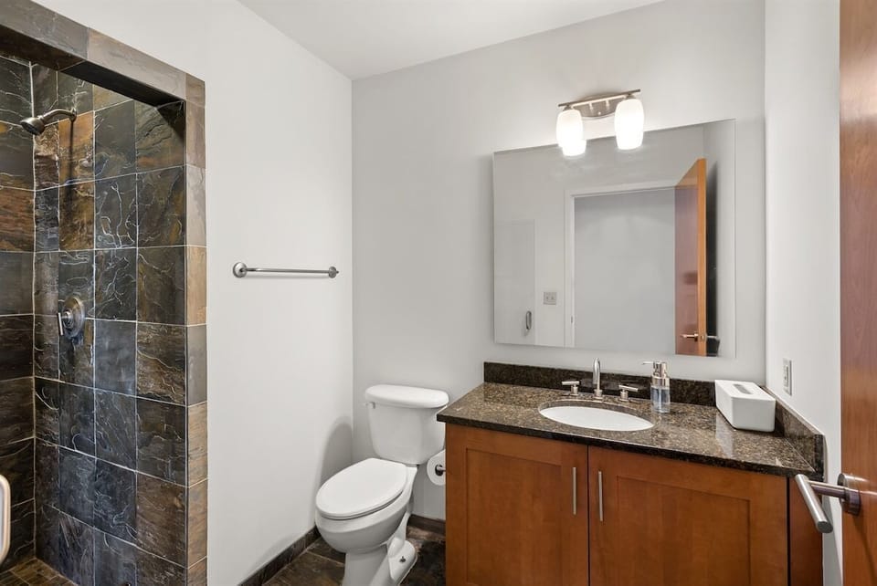 Hallway guest bathroom