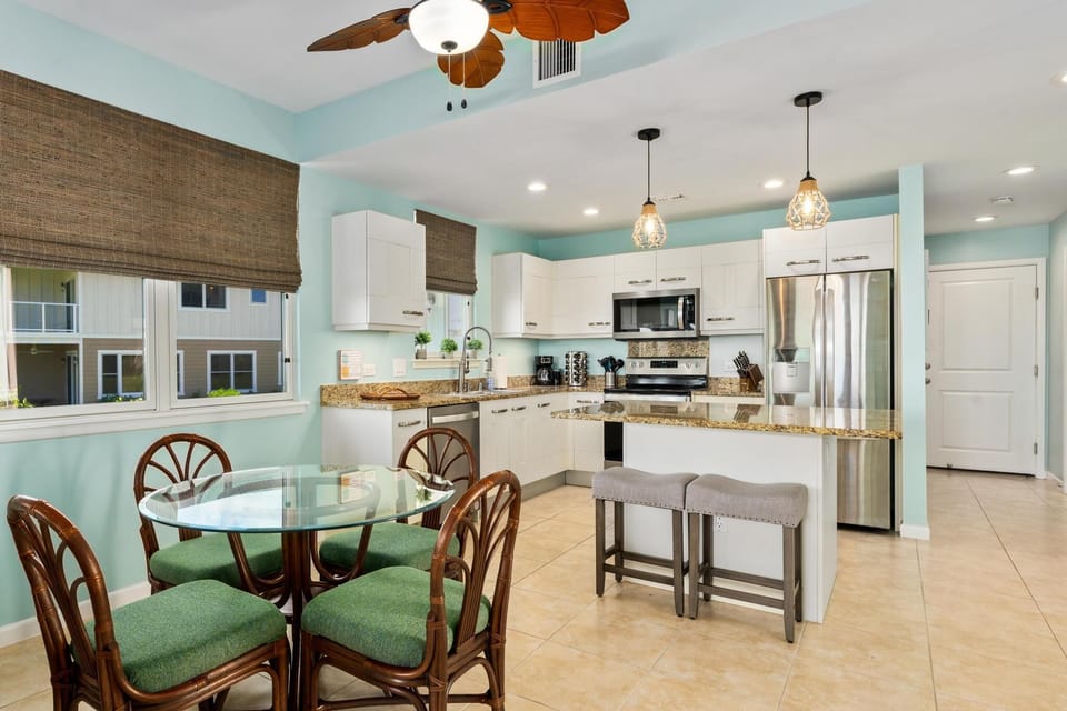 Dining area and open kitchen
