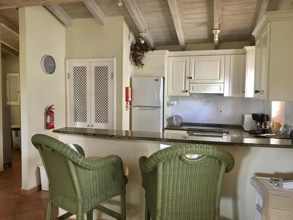 Bar stools and kitchen