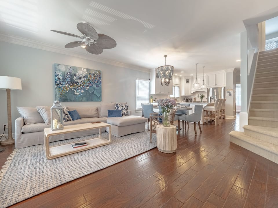 Open Living Room and Kitchen