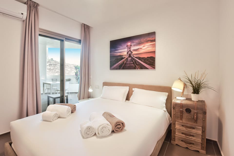 Spacious bedroom with terrace