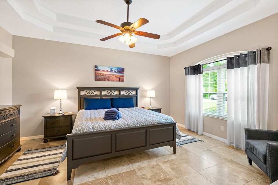 Primary Bedroom with King Bed.