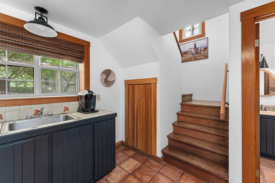 Kitchen and stairs