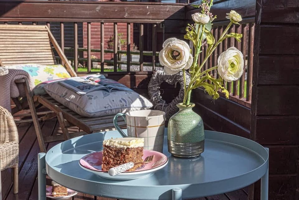 Enjoy a slice of cake and a cup of tea