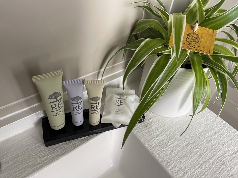 Suite (Soleil d'or) | Bathroom | Hair dryer, towels
