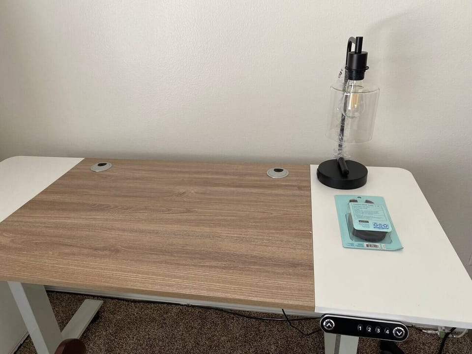 Sit-stand desk with beautiful Ergonomic chair