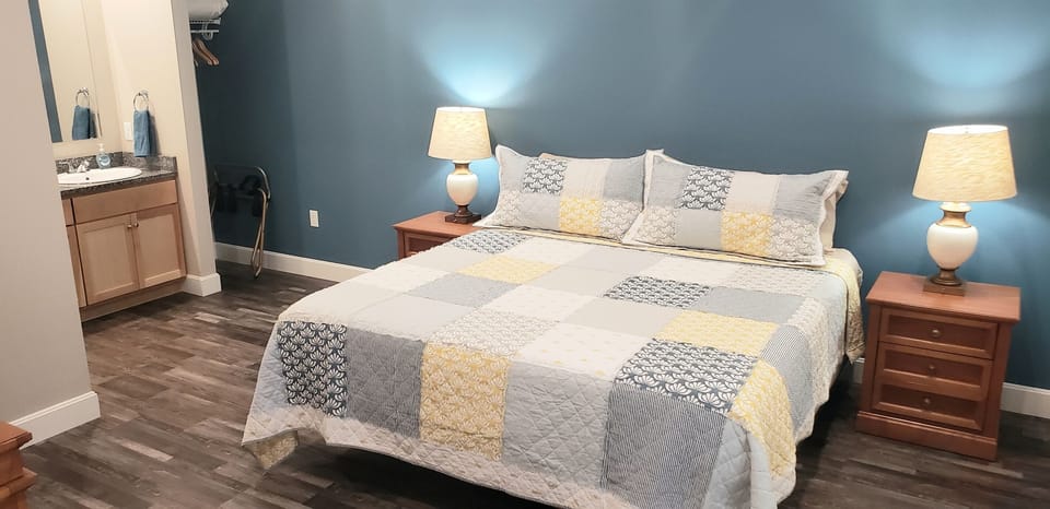 Each room has a king bed...