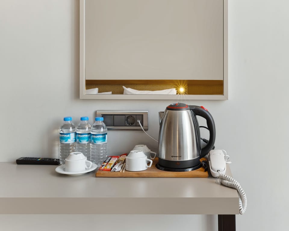 Standard Double Room | In-room safe, desk, laptop workspace, blackout drapes