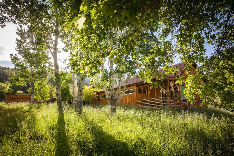 The house and the master bedroom porch