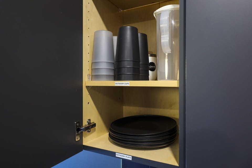 Fully stocked kitchen