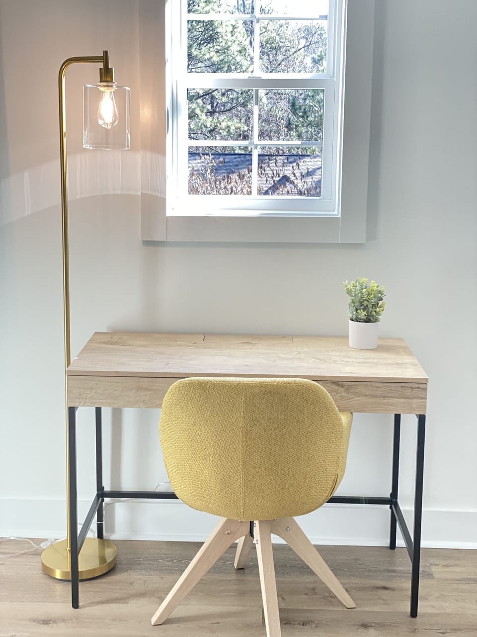 Working remotely? We have a great workspace, with a comfortable chair and desk!