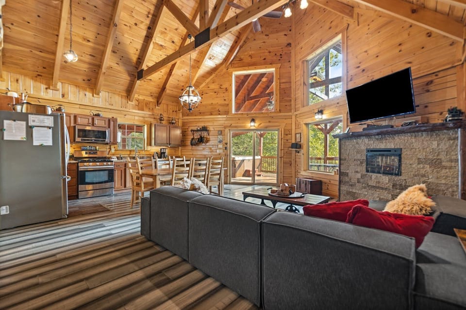 Open space Living Room Dining and Kitchen area.