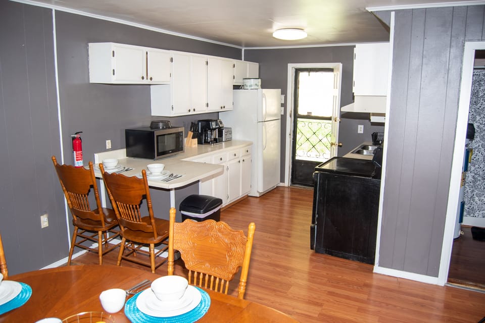 Dining room looking into kitchen