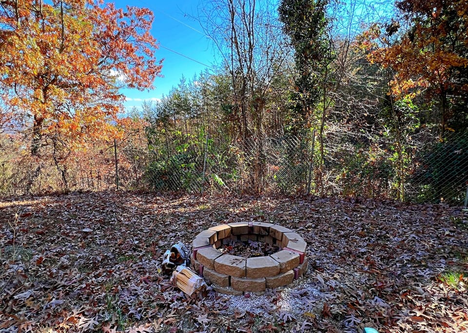 Enjoy the view sitting out by the fire pit.