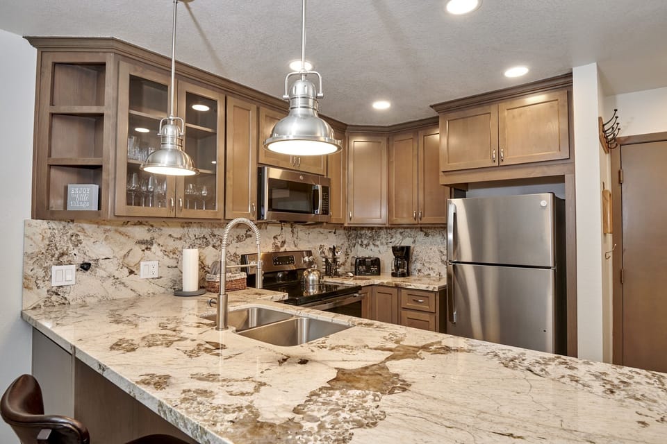 Indoors, Kitchen, Refrigerator, Sink Faucet, Sink