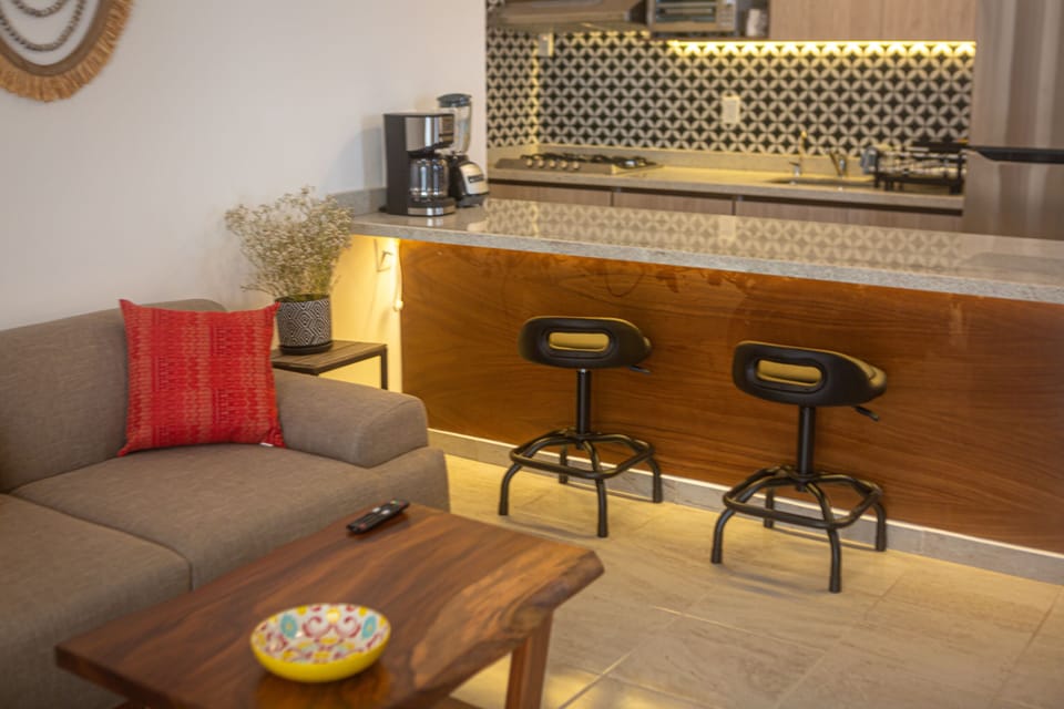 Completely furnished and equipped two bedroom apartment.